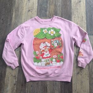 Hybrid Apparel Pink Strawberry Shortcake Sweatshirt Top Women’s Size Medium